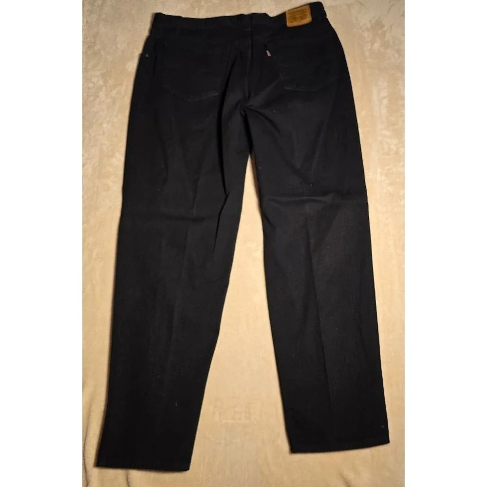 Y2K Levis 545 Baggy Fit Black Jeans Mens 42x34 Vntg Style Distressed Denim 967